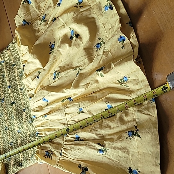 By Anthropologie Puff-Sleeve Square-Neck Smocked Mini Dress - Picture 7 of 8